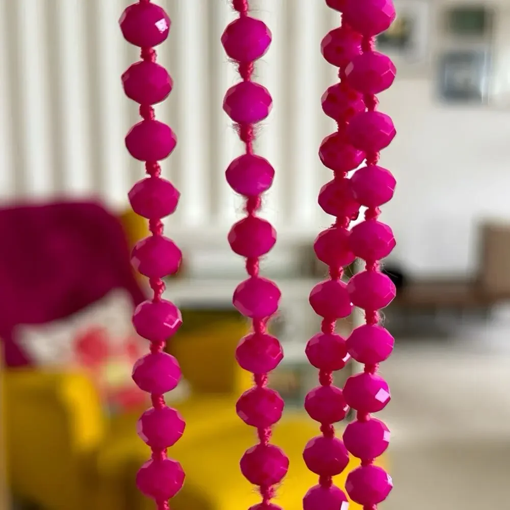 Francesca's Closet Neon Pink Versatile Beaded Necklace